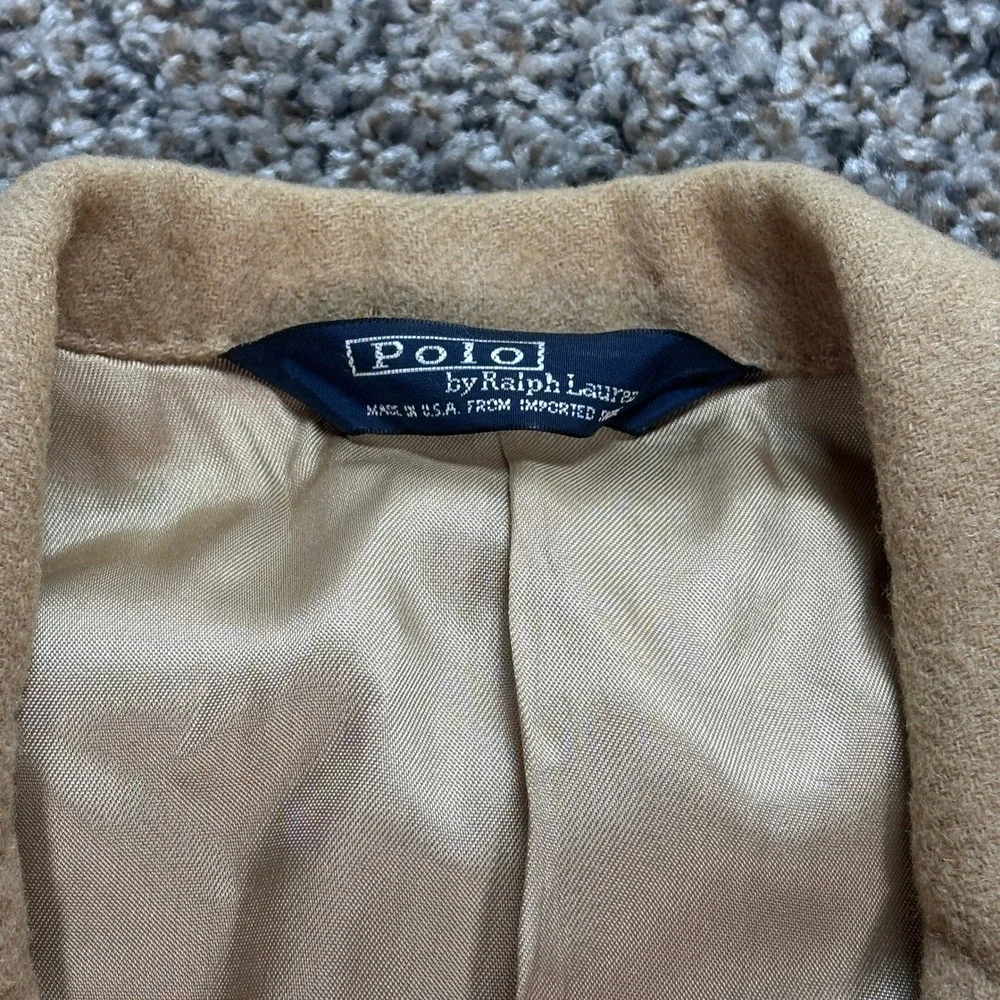 Polo Ralph Lauren Camel Hair Men's 41 Blazer Tan Vintage Sport Coat Made in USA